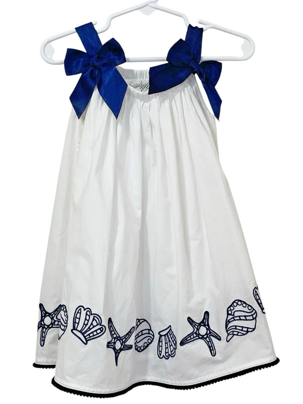 Rachel Zoe Infants Girls Embroidered Seashell Sundress Beach Cotton White 18mo
